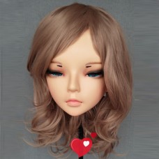 (TIAN)Crossdress Sweet Girl Resin Half Head Female Cartoon Character Kigurumi Mask With BJD Eyes Cosplay Anime Role Lolita Doll Mask (TIAN)Crossdress Sweet Girl Resin Half Head Female Cartoon Character Kigurumi Mask With BJD Eyes Cosplay Anime Role Lolita Doll Mask